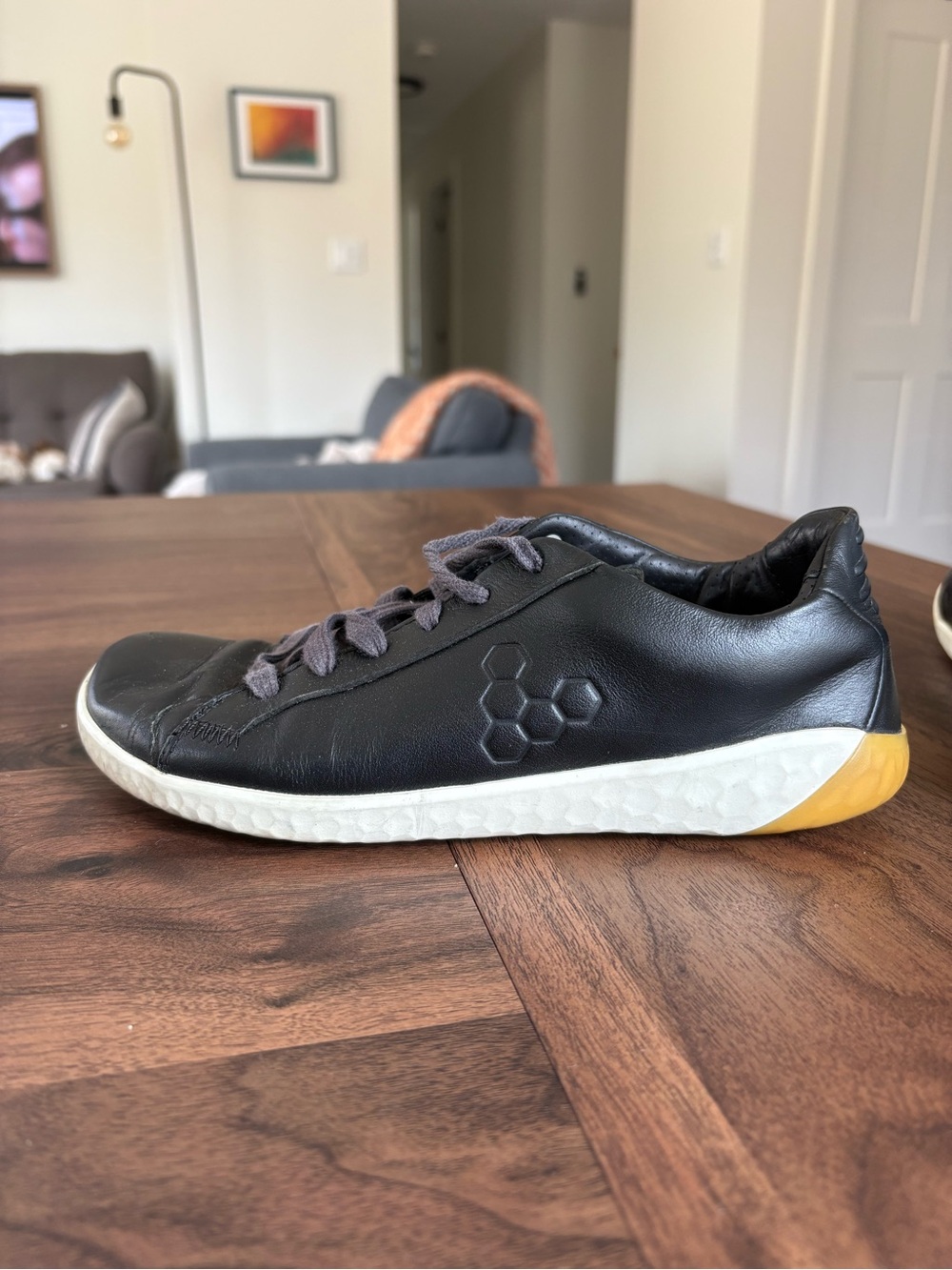 Women’s Vivo barefoot Black Leather Casual Sneakers